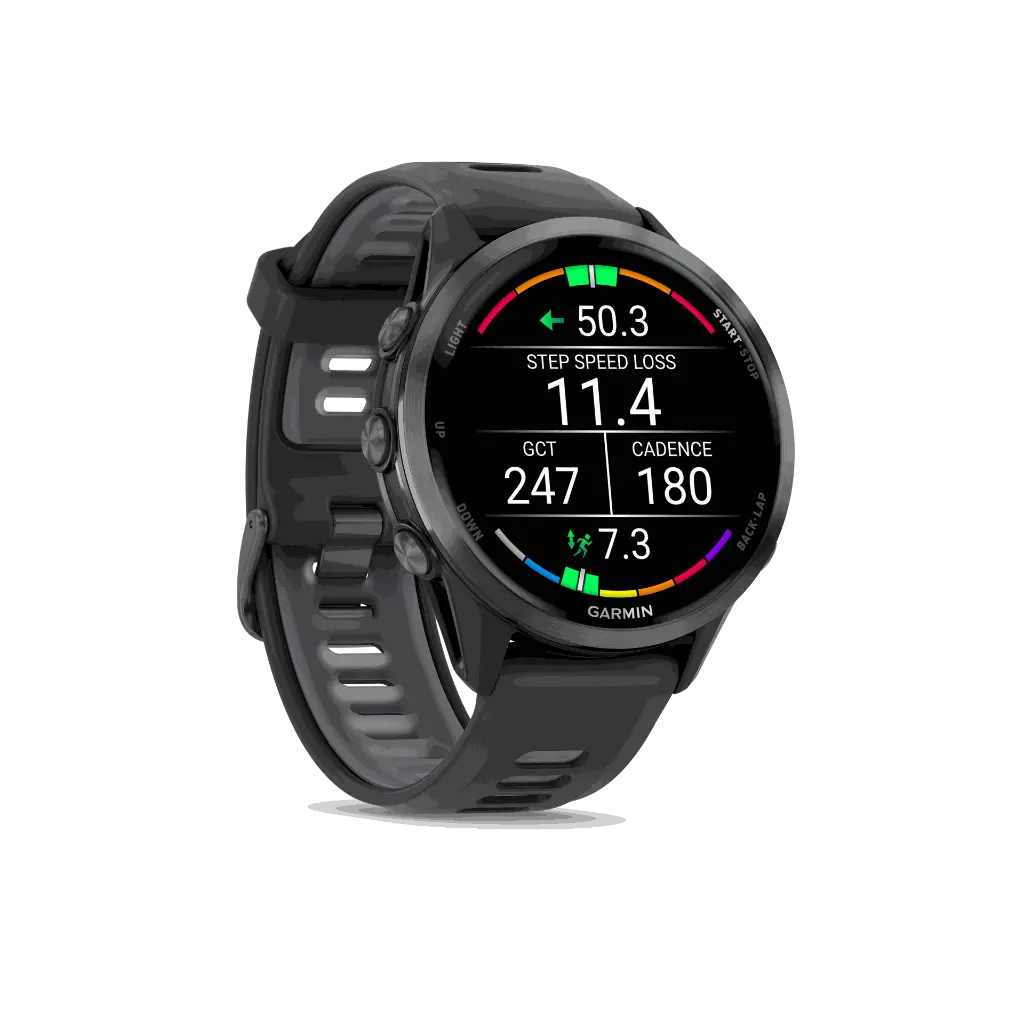 Forerunner970_CarbonGrayBlack_HR_Front-Right_0011_FR970_running_dynamics_stepspeedloss.webp