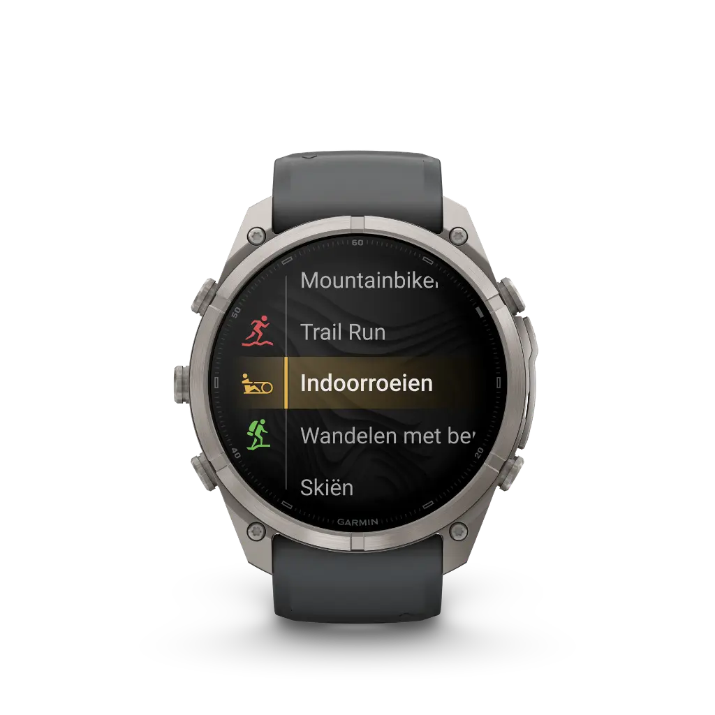 Fenix9Pro_51mm_LTE_Titanium_Leather_Front_activity_list_nl-NL.webp