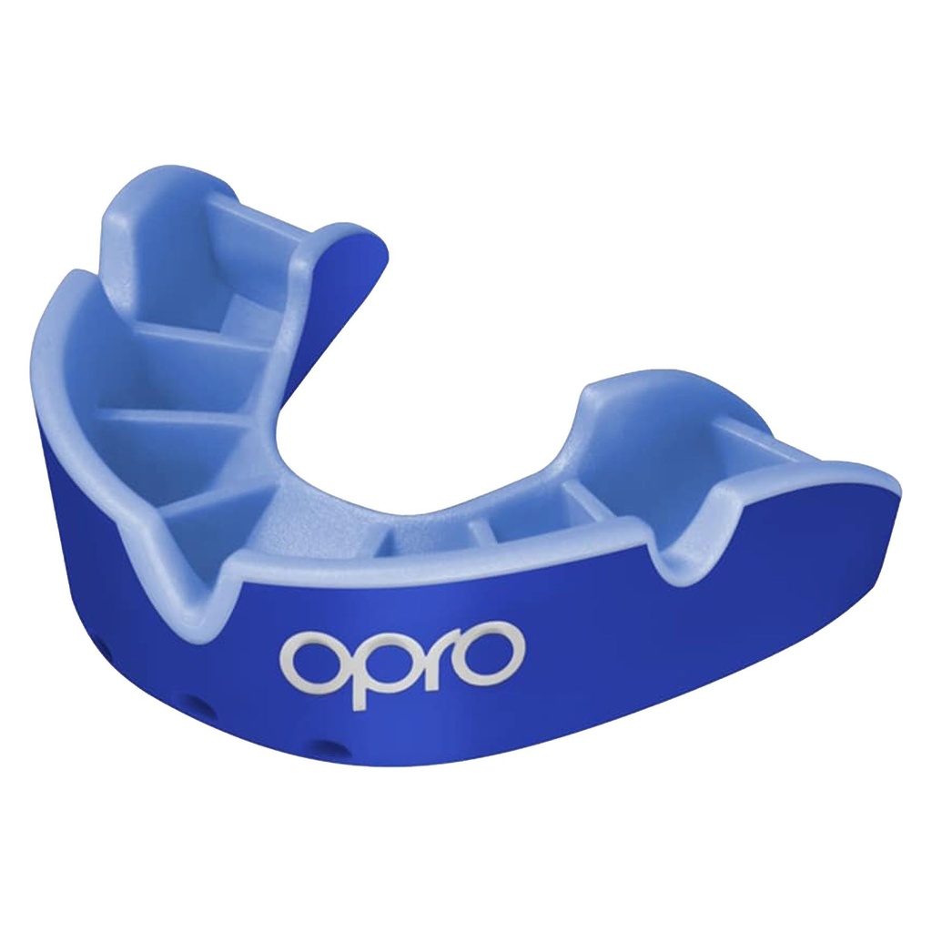 Opro - Silver Superior Fit Mouthguard Jr (Navy/Sky Blue)