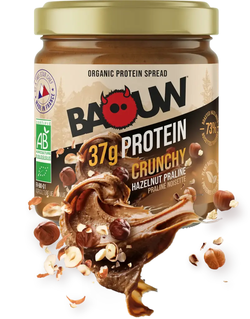 Baouw - Pâte à tartiner BIO - Crunchy Praliné - Noisette