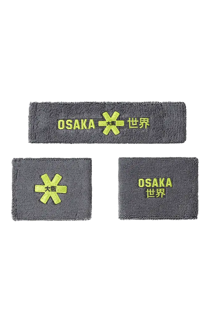 Osaka - Sweatband Set Grey-Lime