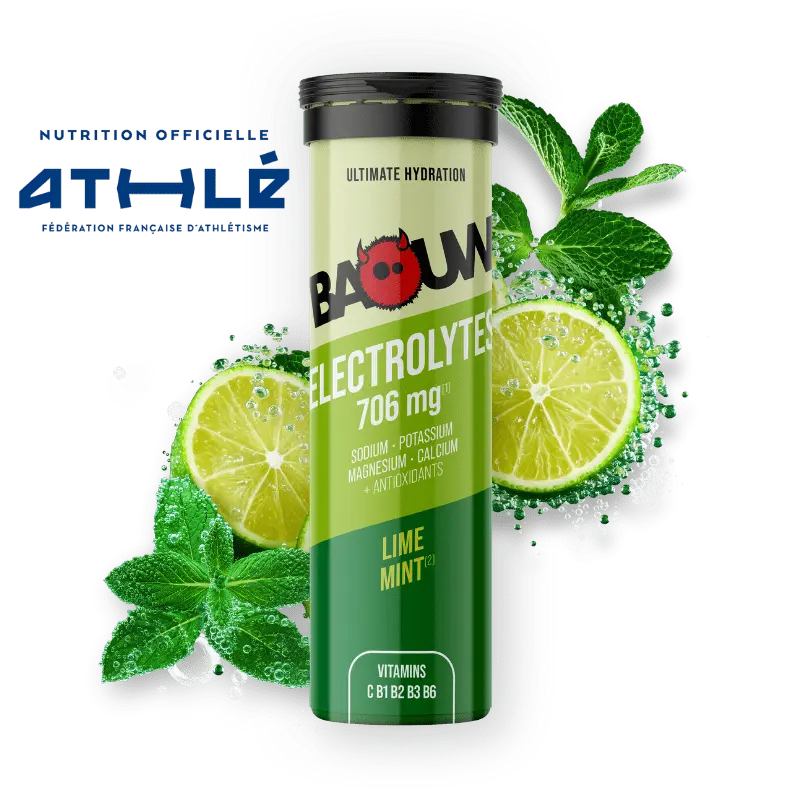 Baouw Pastilles Electrolytes Citron vert-Menthe