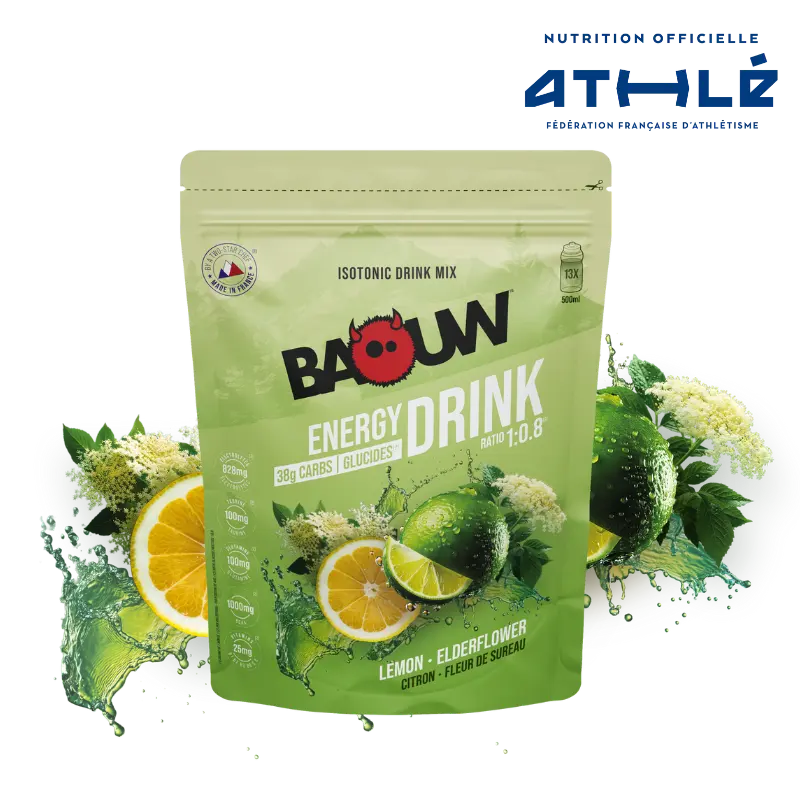 Baouw Energy Drink Citron-Fleur de sureau 585g