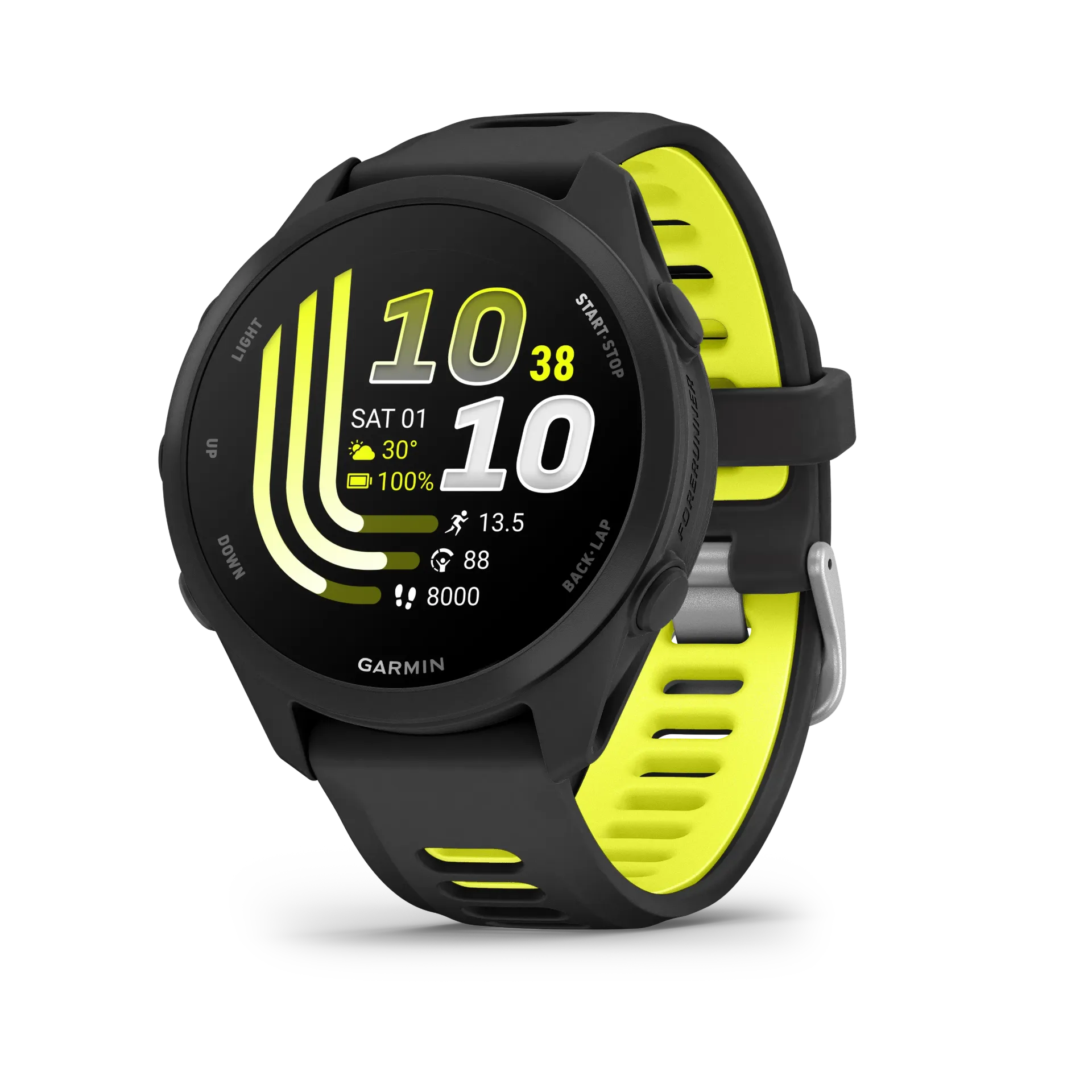 Garmin - Forerunner 170 Black/Amp Yellow