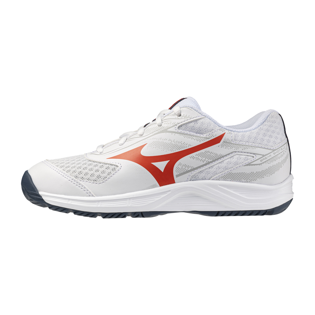 Mizuno -  BREAK SHOT 5 Jr.	White/Orange.com/Insignia Blue (34)