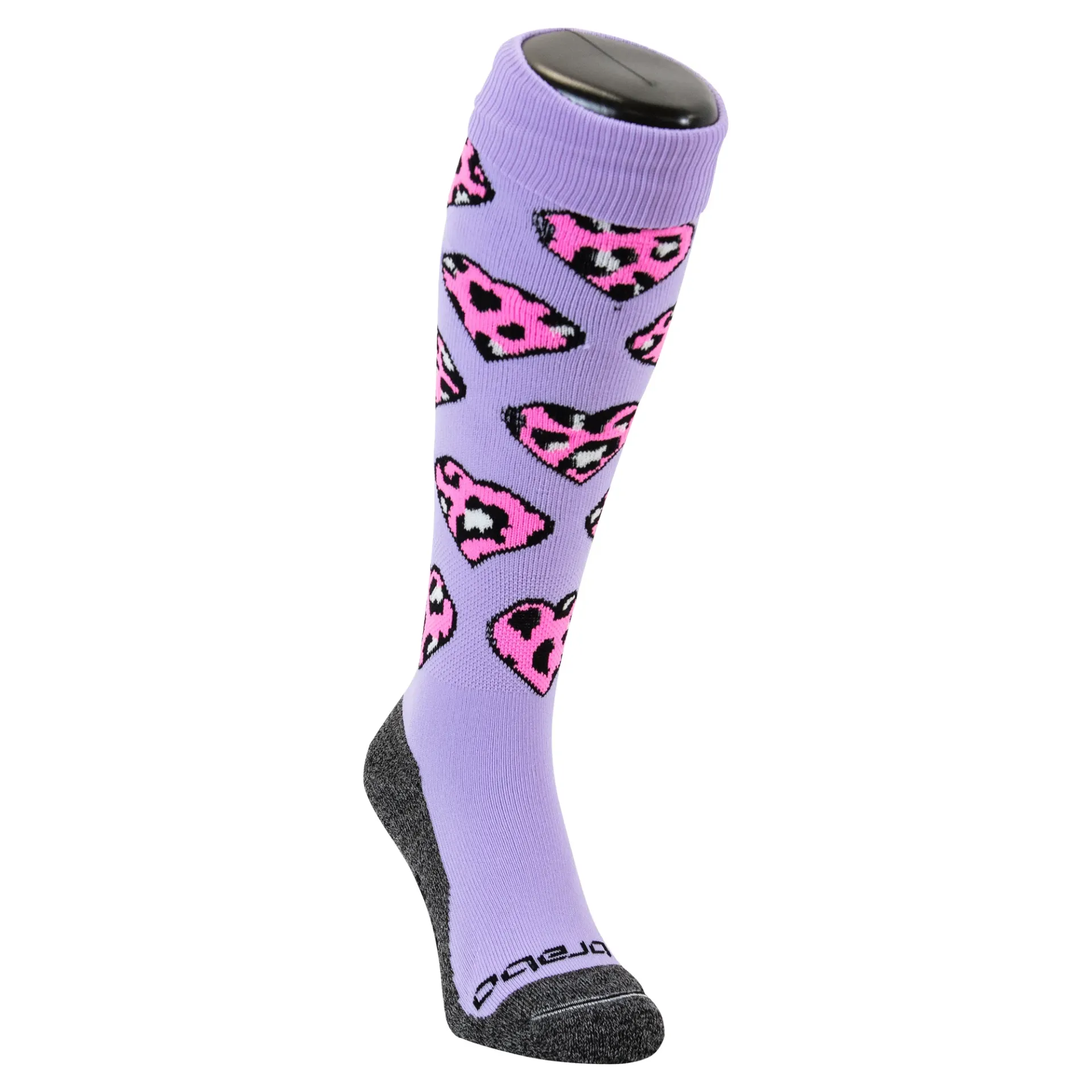 Brabo - Socks Hearts Purple Cheetah (36-40)