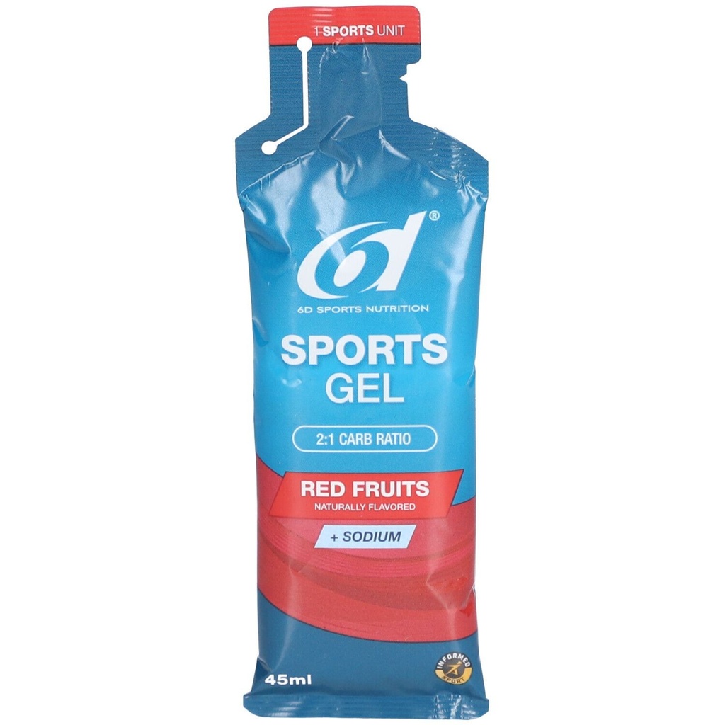 6d - Sports Gel - Red Fruits 45ml