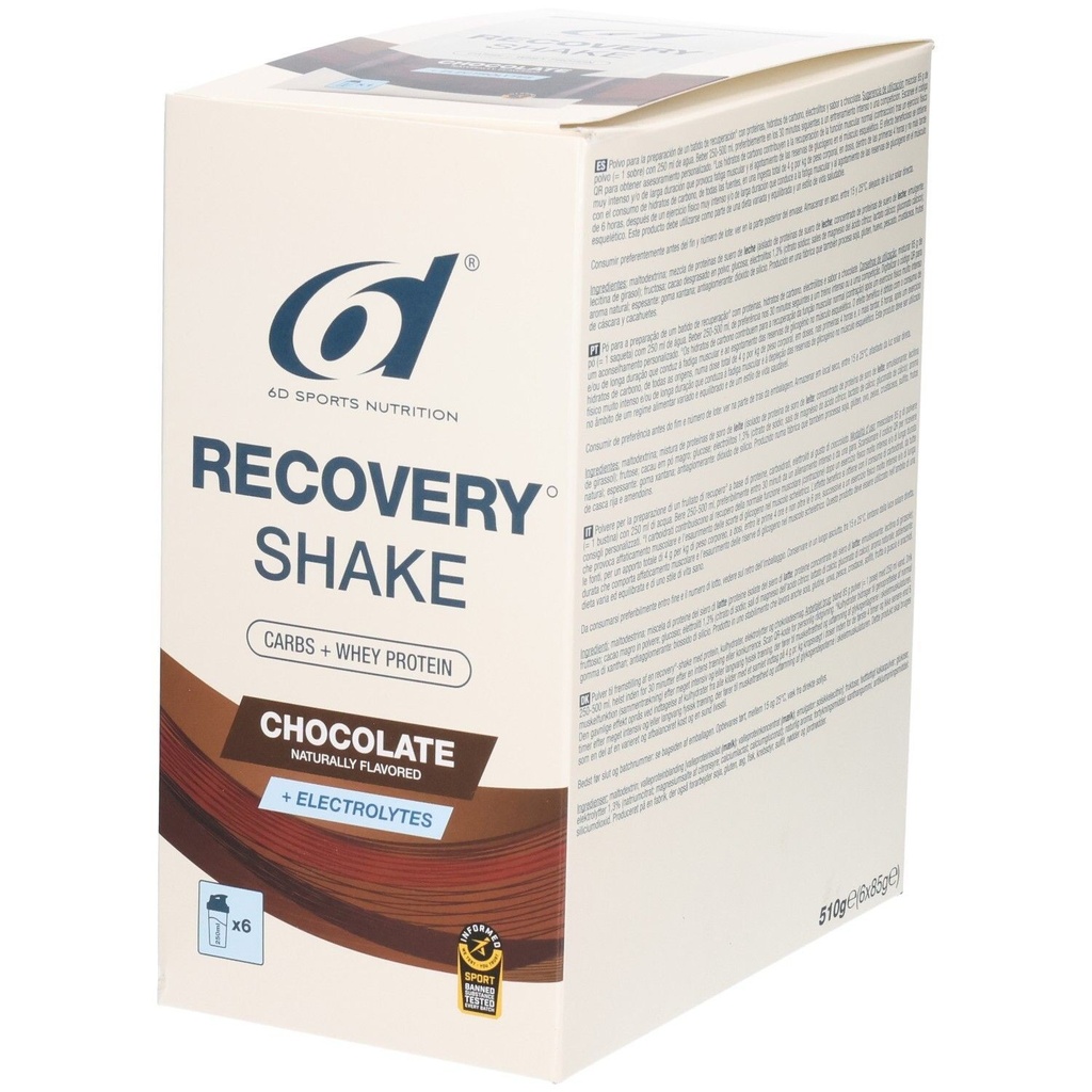 6d - Recovery SHAKE CHOCOLAT 6x85g