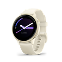 Garmin - Vivoactive 6 Lunar Gold avec bracelet ivoire