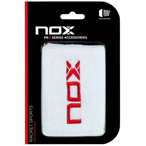 BLISTER WRISTBAND 2 pcs. WHITE (RED LOGO) 