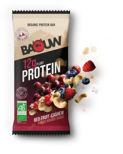 Baouw - Protéine Fruits Rouges-Cajou 50g
