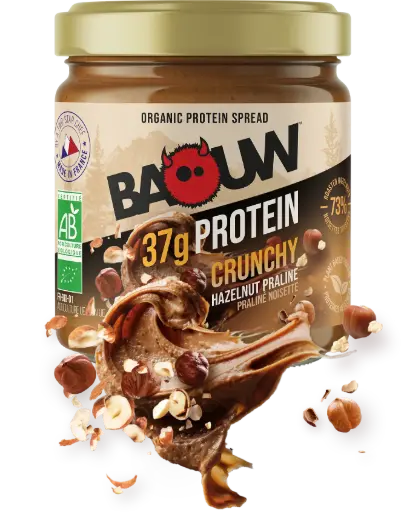 Baouw Pâte à tartiner BIO - Crunchy Praliné - Noisette