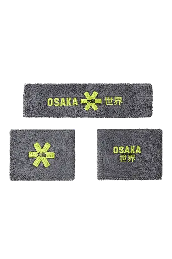 Osaka - Sweatband Set Grey-Lime