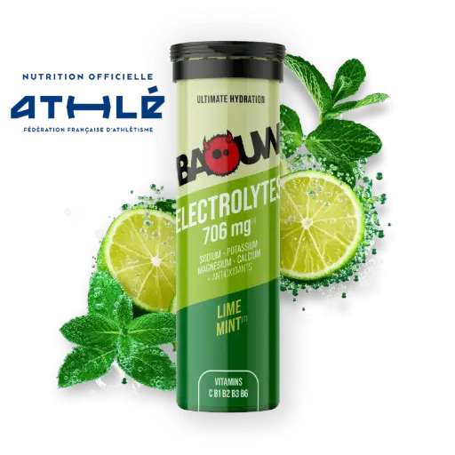 Baouw Pastilles Electrolytes Citron vert-Menthe
