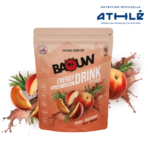 Baouw Energy Drink Pêche - Romarin 585g